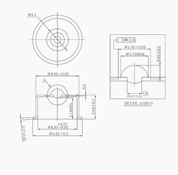 TO-46 CAP(Mini Lens CAP) 도면