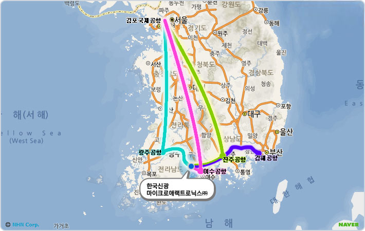 한국신광 위치 지도