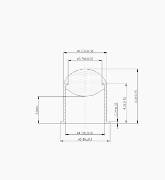 TO-18 CAP(Dome Lens type) 도면